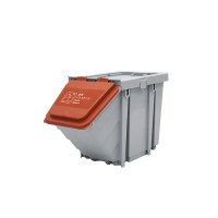 施達 多色分類收納箱 啡色蓋 (塑膠) 25L 
